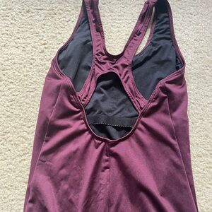 Burgundy Racerback Swimsuit